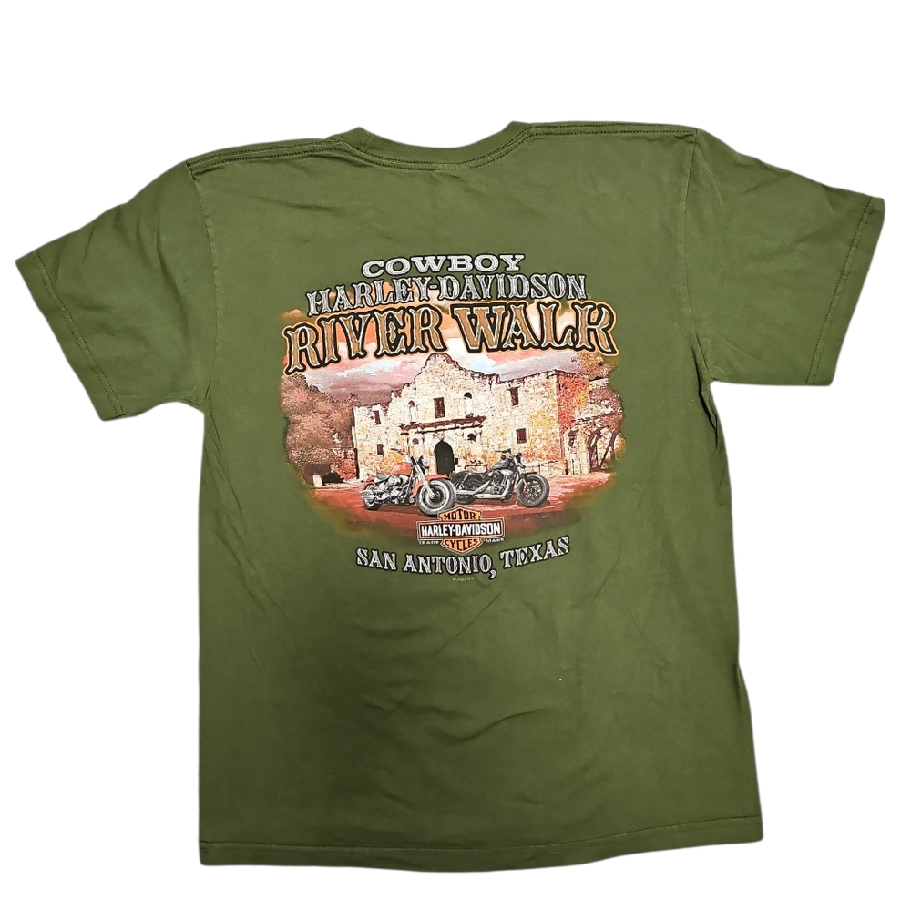 Harley-Davidson Olive Vintage Muscle Tee Size L
